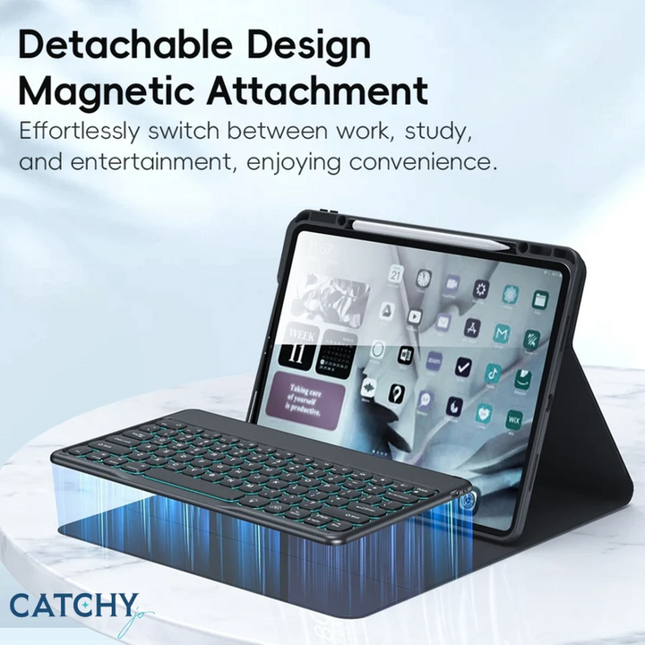 Totu iPad Magic Keyboard leather case for iPad 9 (10.2 - 10.5) inch