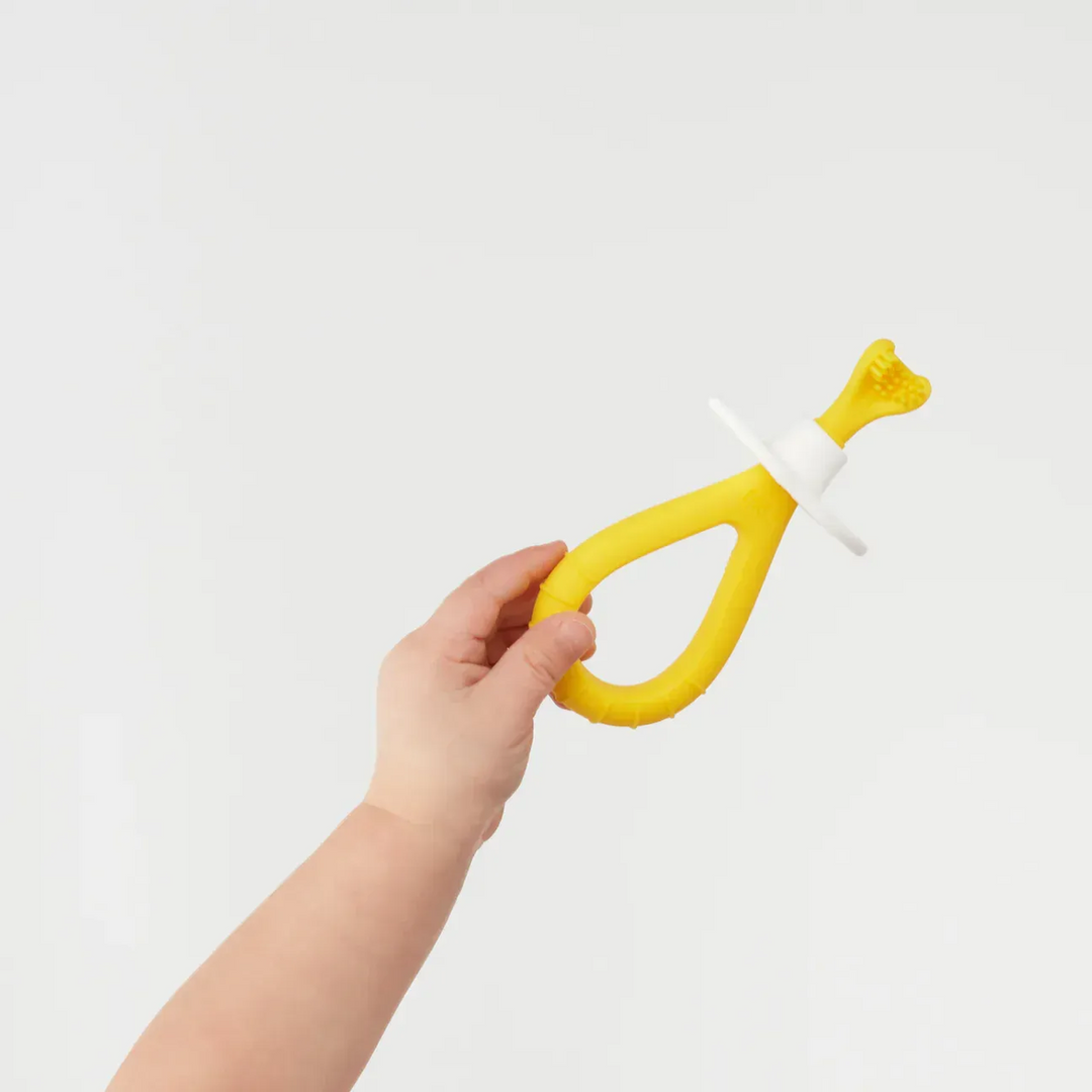 FridaBaby training toothbrush with triple-angle brush head