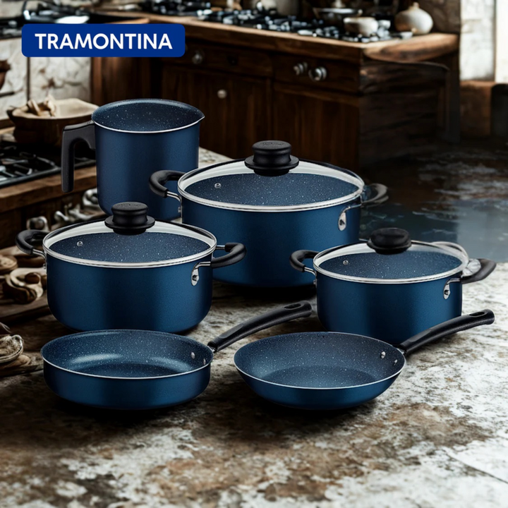 Tramontina 9-Piece Cookware Set Blue