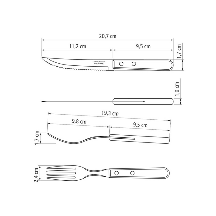 Tramontina Churrasco 12-Piece Cutlery Set