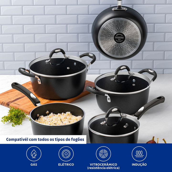 Tramontina Mônaco 9-Piece Induction Cookware Set