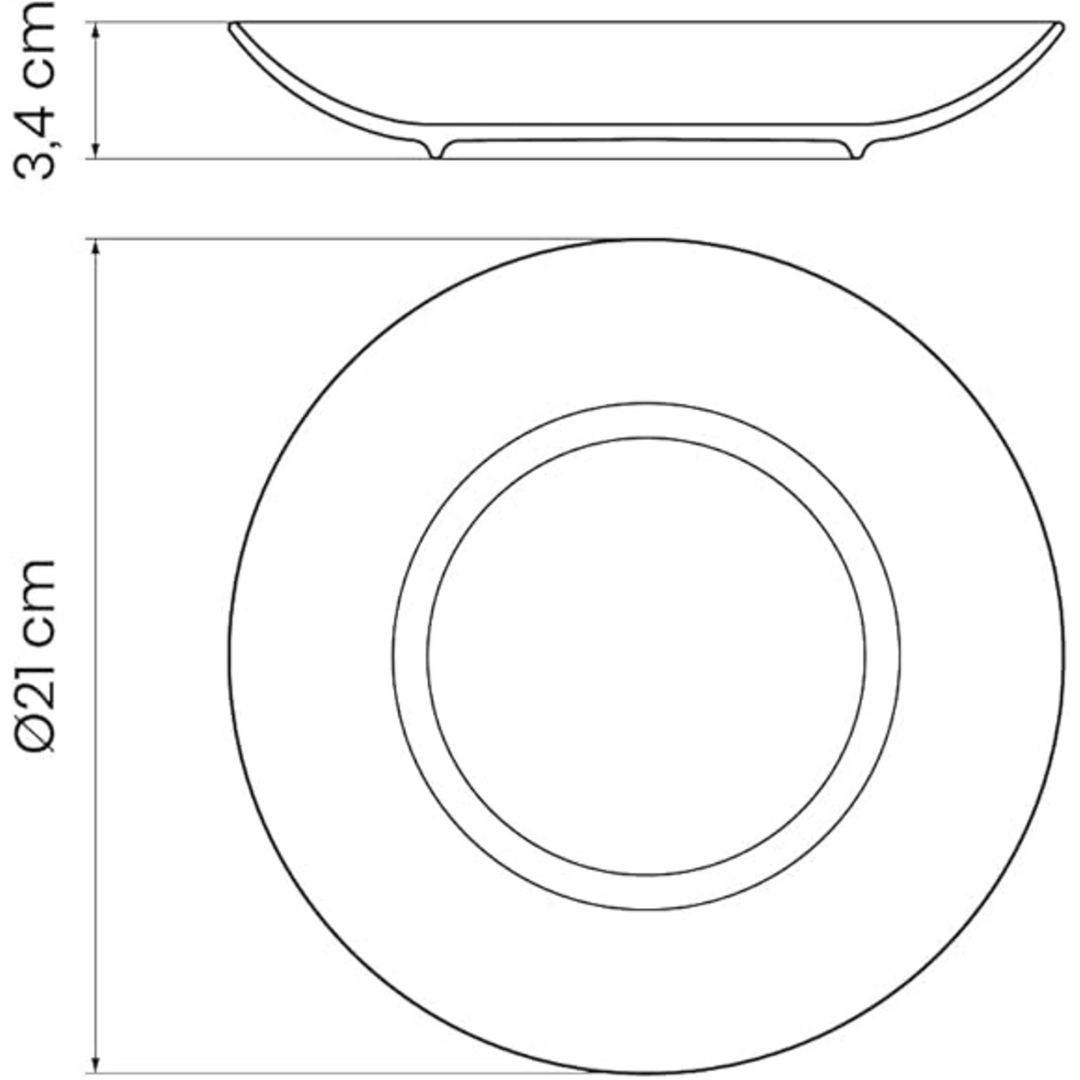 Tramontina Noor Ramadan Soup Plate 21 cm