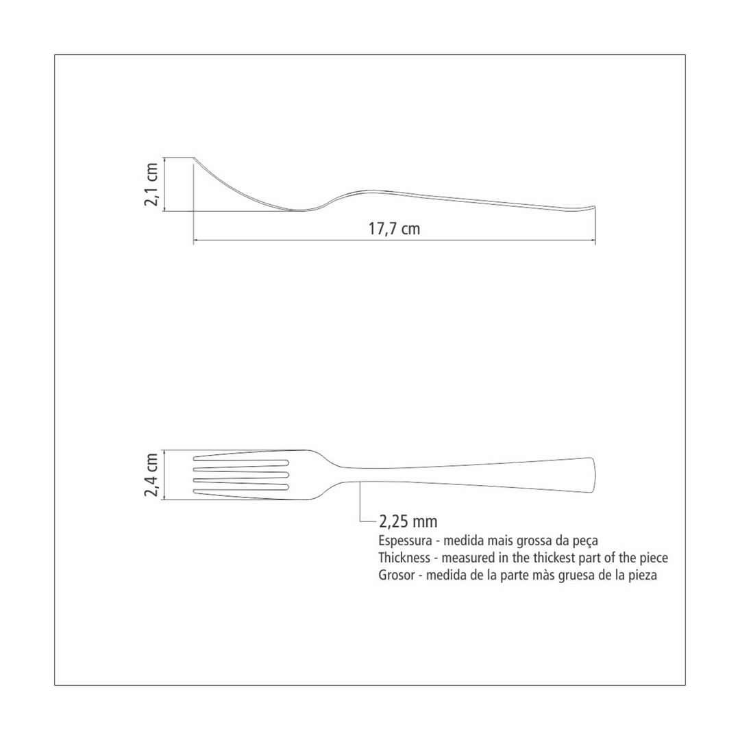 Tramontina Oslo 6-Piece Dessert Fork Set
