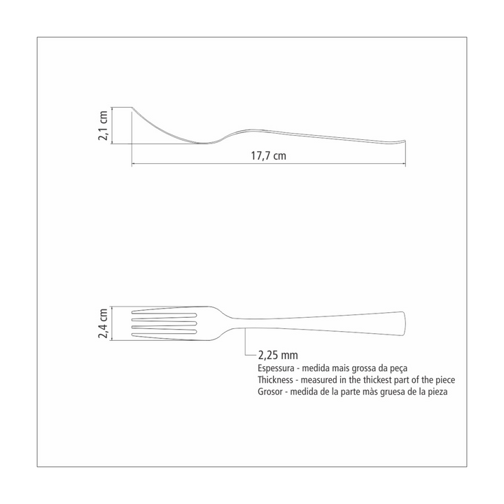 Tramontina Oslo 6-Piece Dessert Fork Set