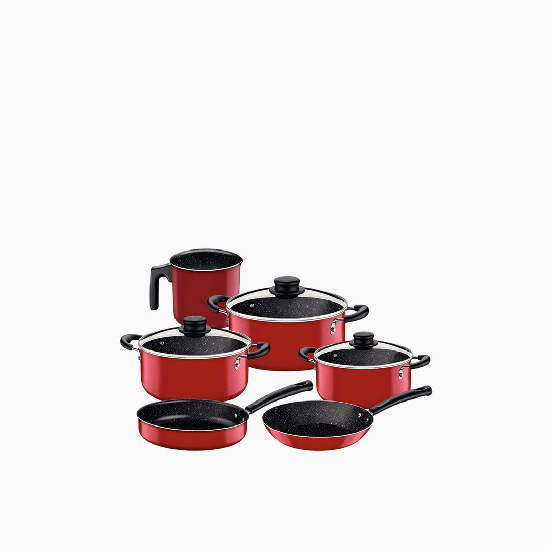 Tramontina 9-Piece Cookware Set Red