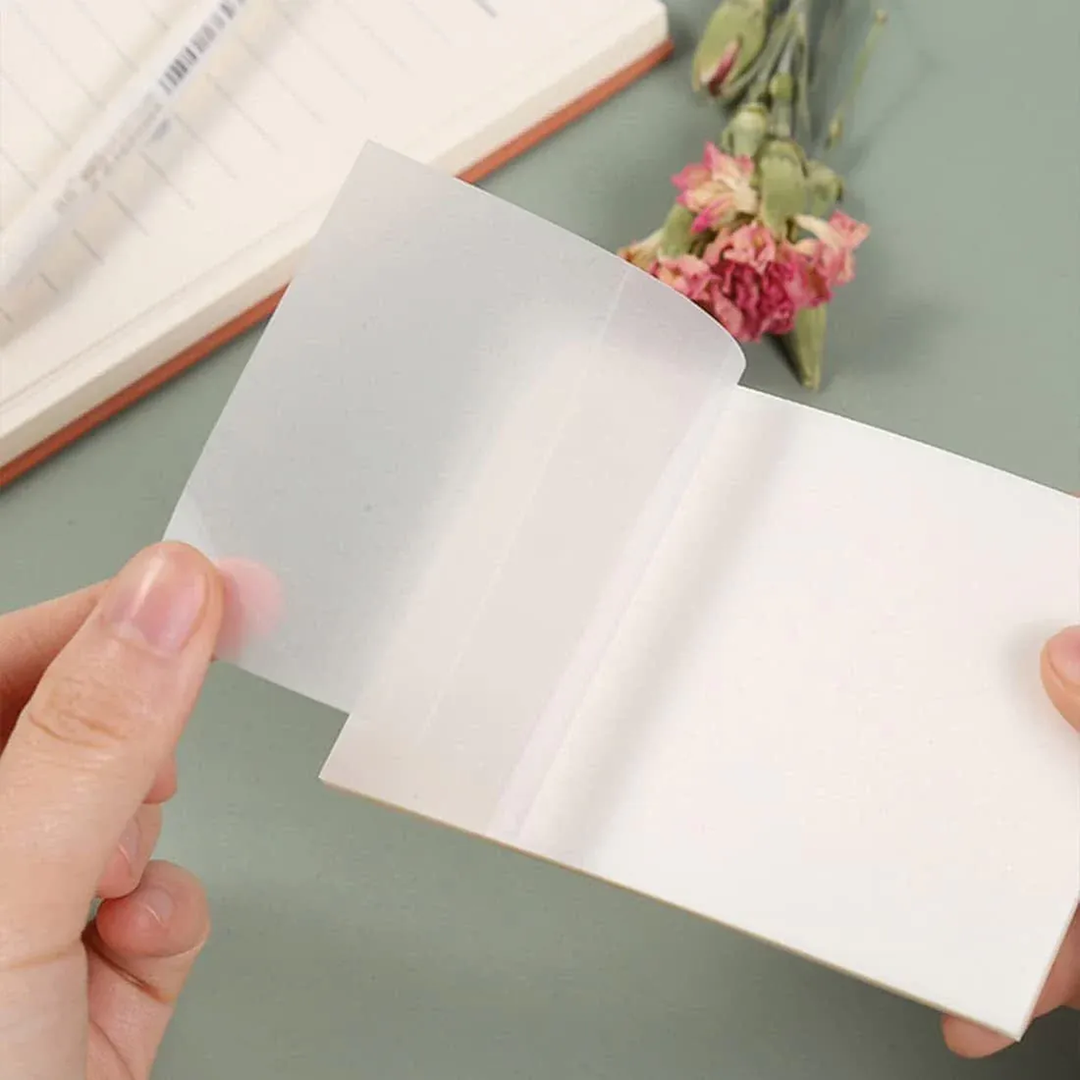 Jinxin transparent sticky notes, 3x3 inches