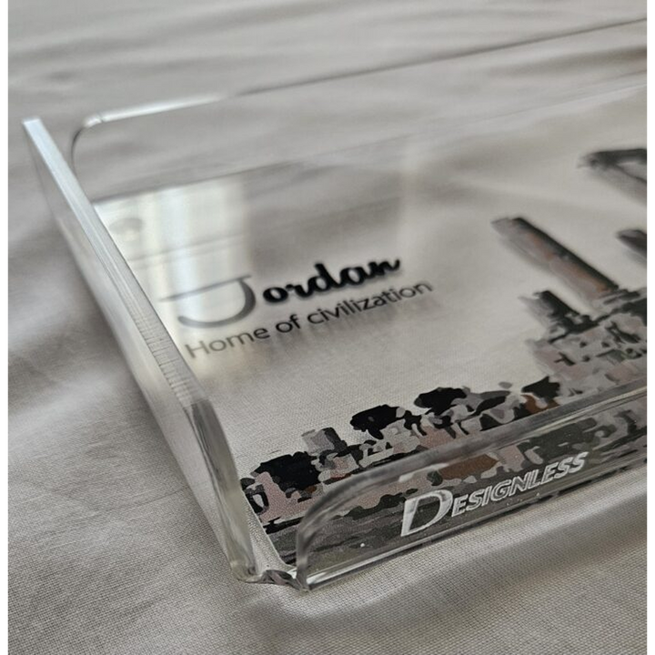 Designless clear acrylic tray, 15 x 19 cm