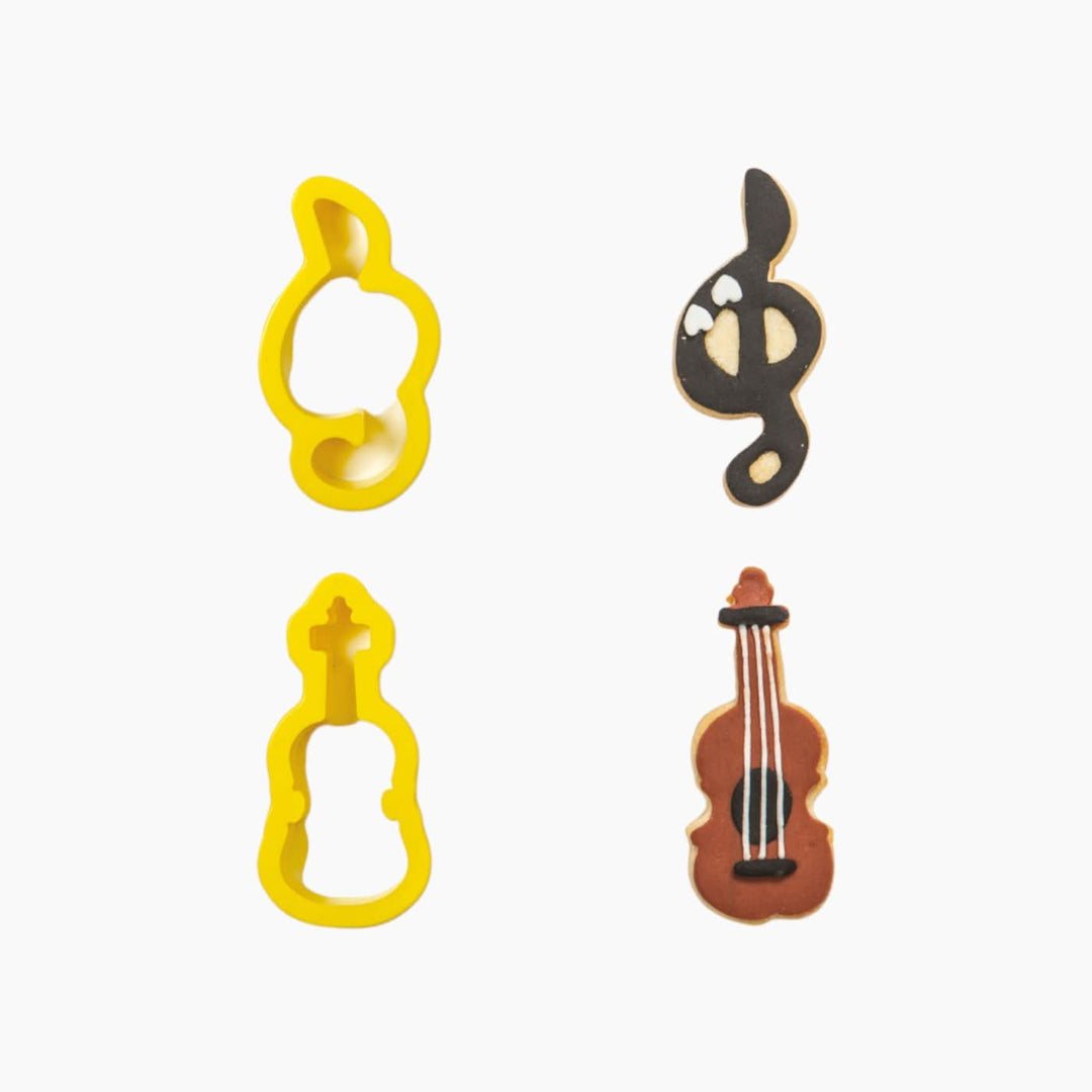 Decora Treble Clef and Violin Cookie Cutters - HUNA