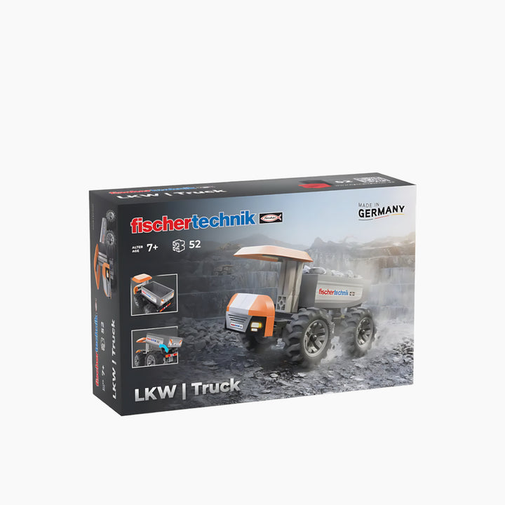 Fischertechnik truck with tiltable loading space and 52 pieces
