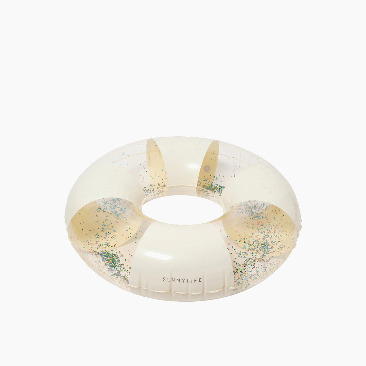SunnyLife Cotton Candy Glitter Stripe pool ring