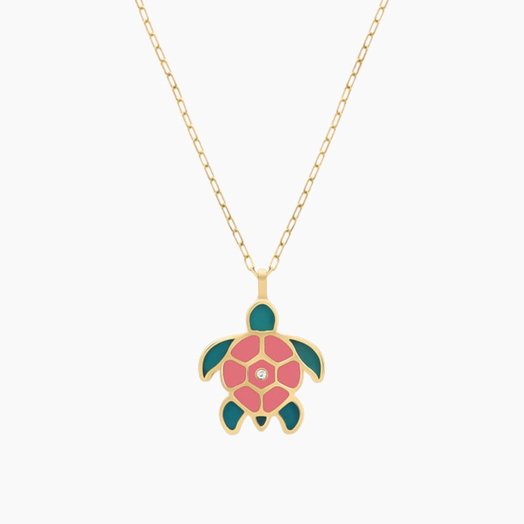 قلادة سلحفاة مرصعة بالألماس من Baby Chic Fine Jewelry