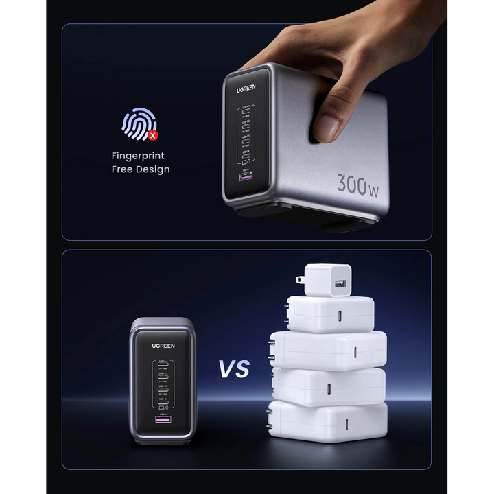 UGREEN Nexode GaN 300W 5-port USB-C wall charger
