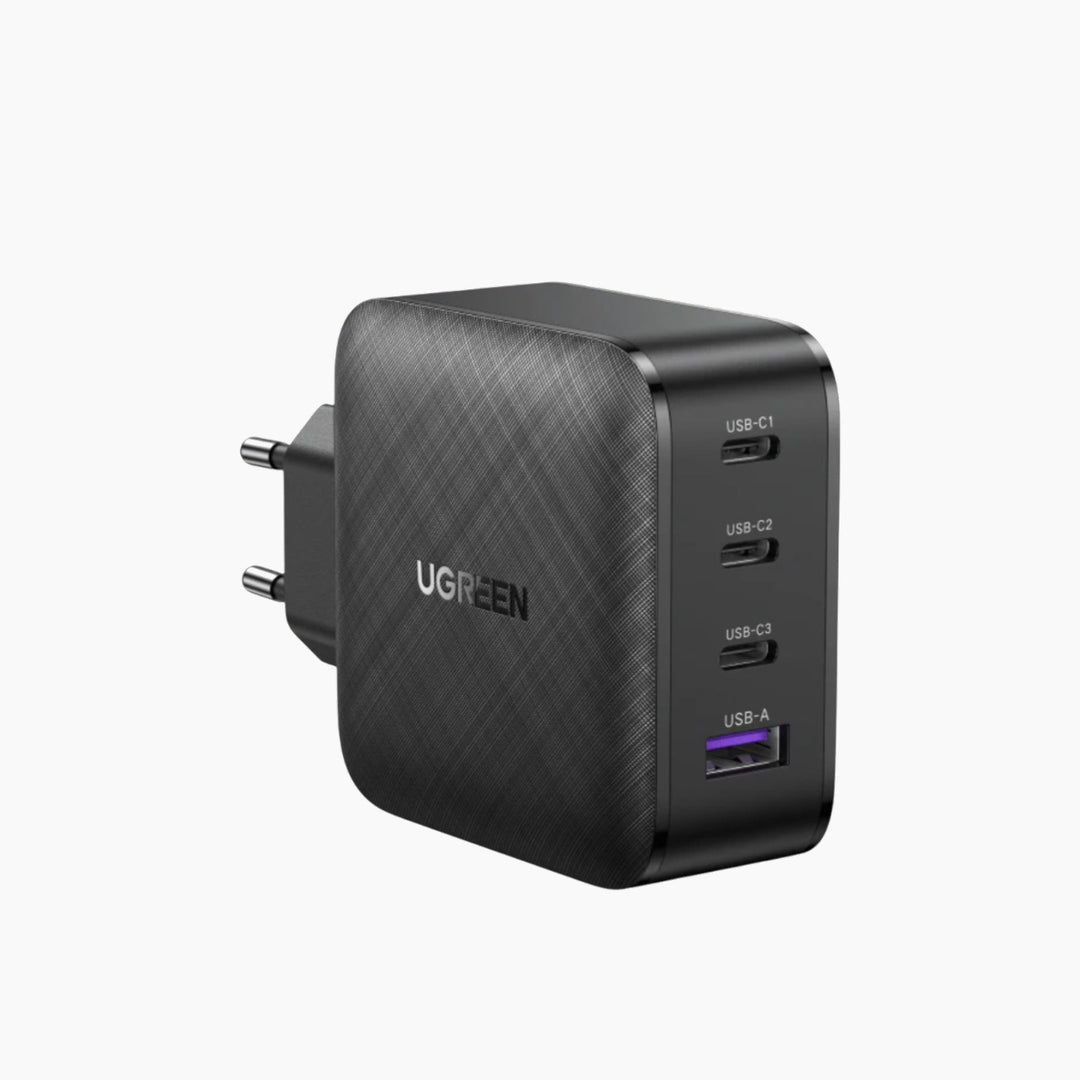 UGREEN 65W USB-C charging adapter with 3 USB-C and 1 USB-A ports