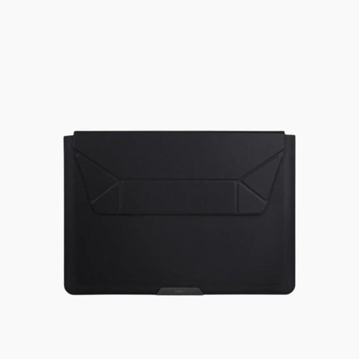 UNIQ Oslo laptop sleeve with splash-resistant vegan leather and magnetic closure
