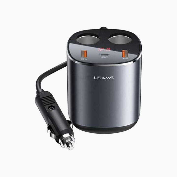 USAMS US-CC151 3 Digital Display Fast Car Charger (245W)