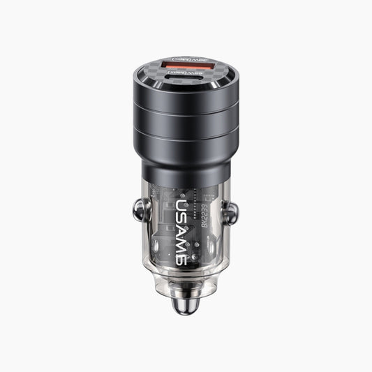 USAMS US-CC176 Aluminum Alloy Transparent A+C Mini Car Charger (95W)
