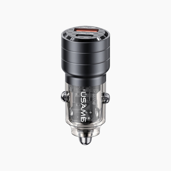 USAMS US-CC176 Aluminum Alloy Transparent A+C Mini Car Charger (95W)