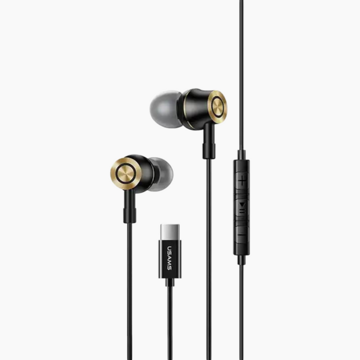 USAMS EP-43 Type-C earphones in black