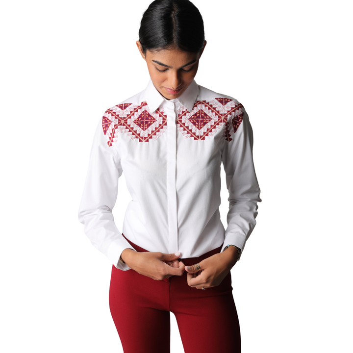 Ramz Embroidery Amulets Gaza Embroidered Shirt