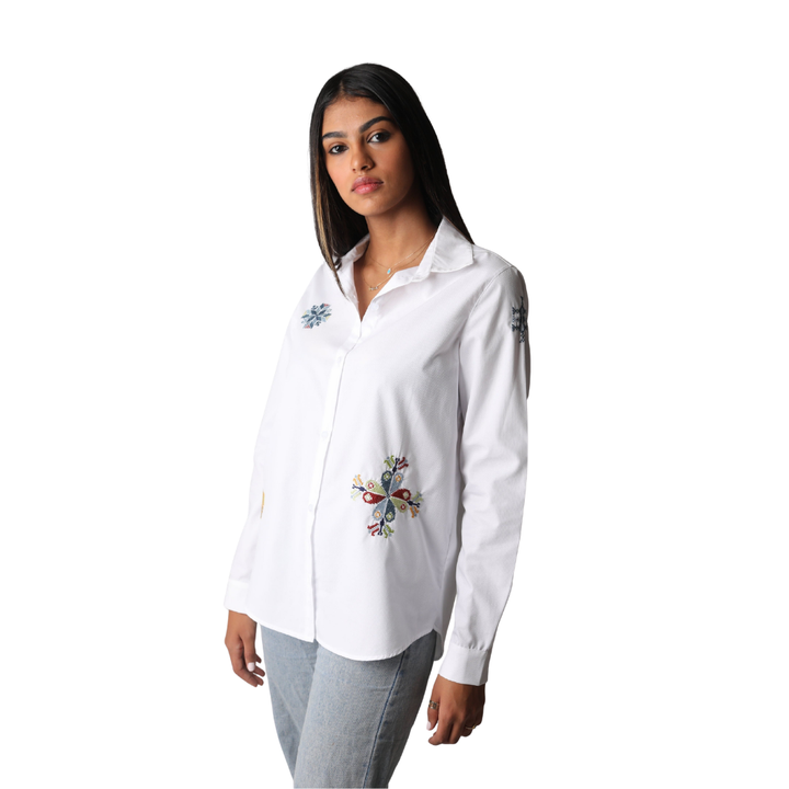 Ramz Embroidery Patches White Ramallah Gaza Jaffa Embroidered Shirt