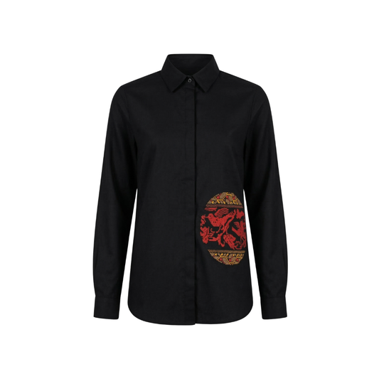 Ramz Embroidery Pigeon of Lifta Embroidered Shirt