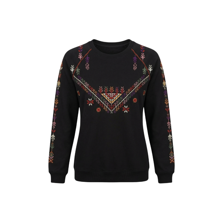 Ramz Embroidery Teeth Necklace Hebron Embroidered Sweater