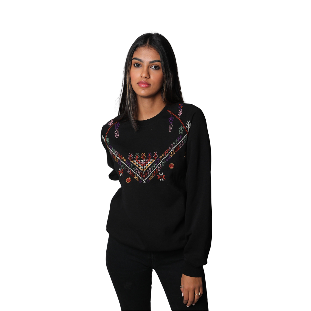 Ramz Embroidery Teeth Necklace Hebron Embroidered Sweater