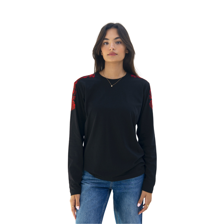 Ramz Embroidery Jouri Shoulders Hebron Embroidered Top