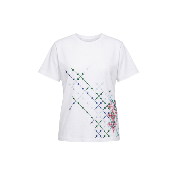 Ramz Embroidery Pomegranate Flowers Gaza Embroidered T-Shirt