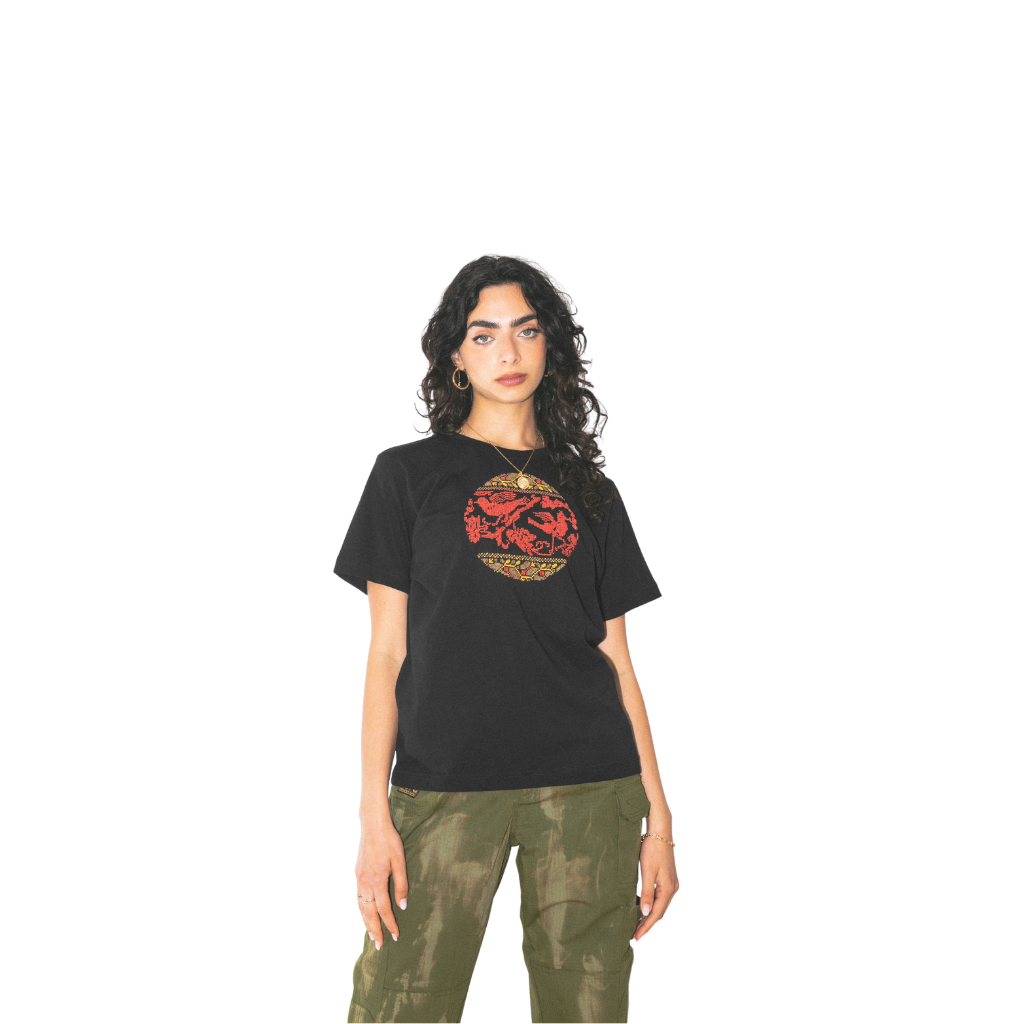 Ramz Embroidery Pigeon of Lifta Embroidered T-Shirt