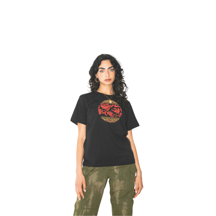 Ramz Embroidery Pigeon of Lifta Embroidered T-Shirt
