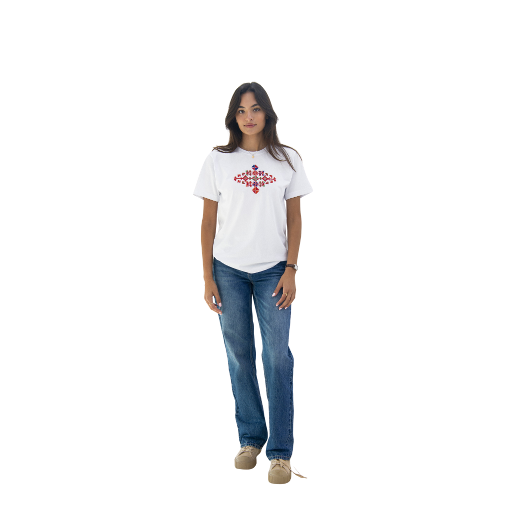 Ramz Embroidery Jaffa Blossom Embroidered T-Shirt