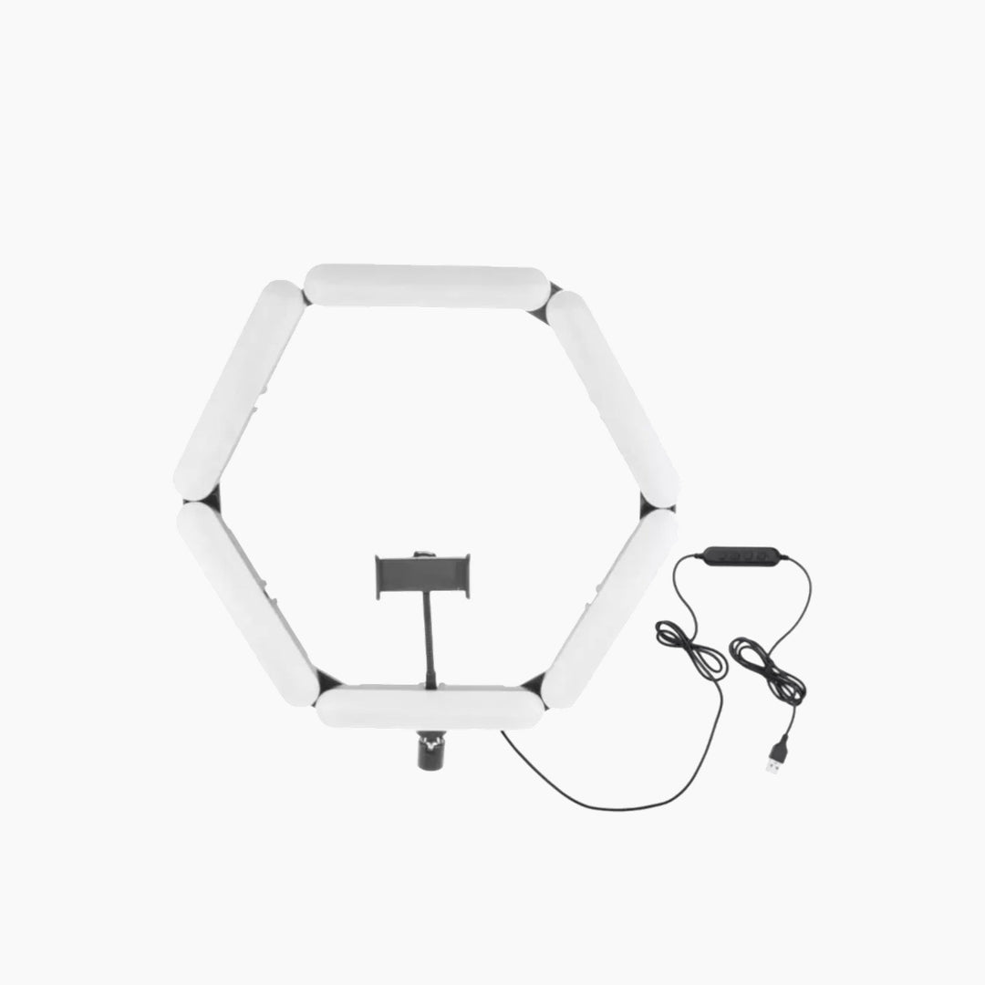 V8 RGB LED Foldable Ring Light with customizable illumination