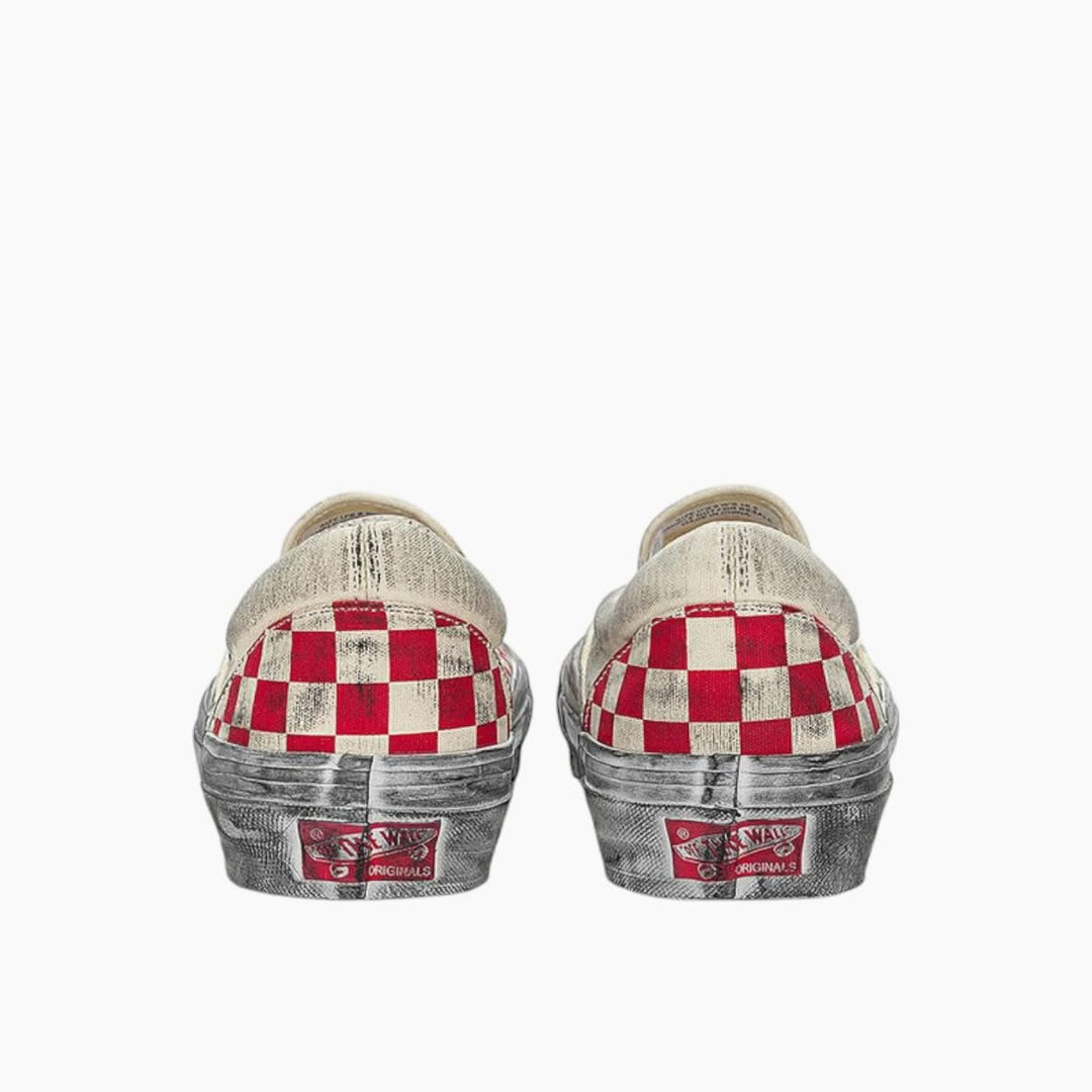حذاء Vans Vault OG Classic Slip-On LX "Stressed Red Checkerboard"