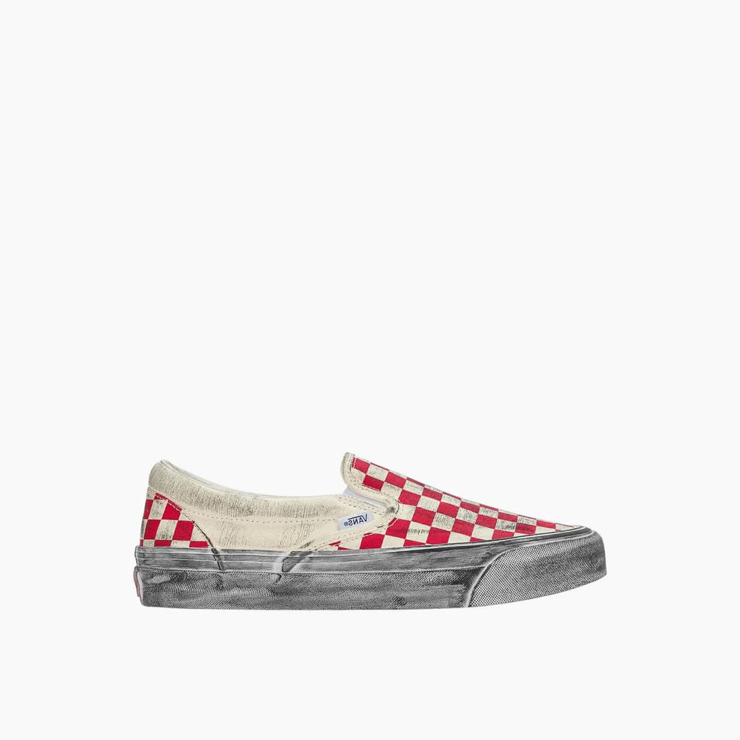 حذاء Vans Vault OG Classic Slip-On LX "Stressed Red Checkerboard"