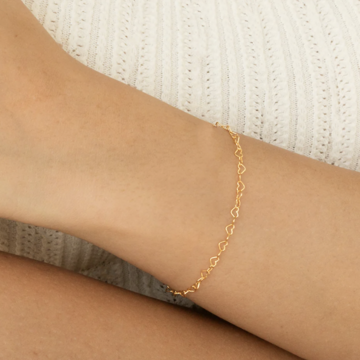 Baby Chic Fine Jewelry Heart Links Chain Bracelet