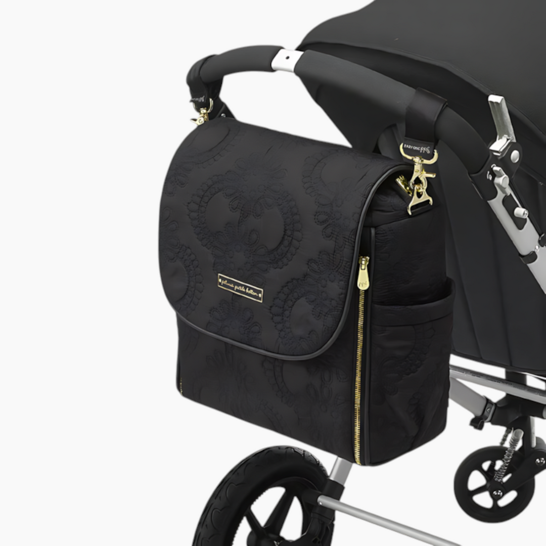 مشابك عربة الأطفال Petunia Pickle Bottom Valet سوداء
