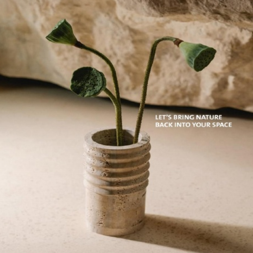 Ribbed Cylinder Vase