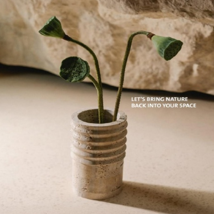 Ribbed Cylinder Vase