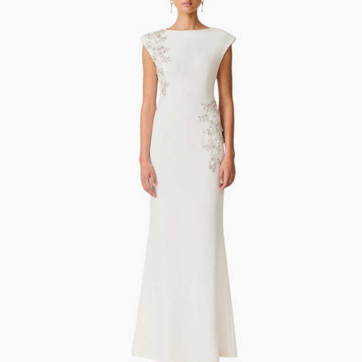 Elliatt Veda Embellished Gown in White