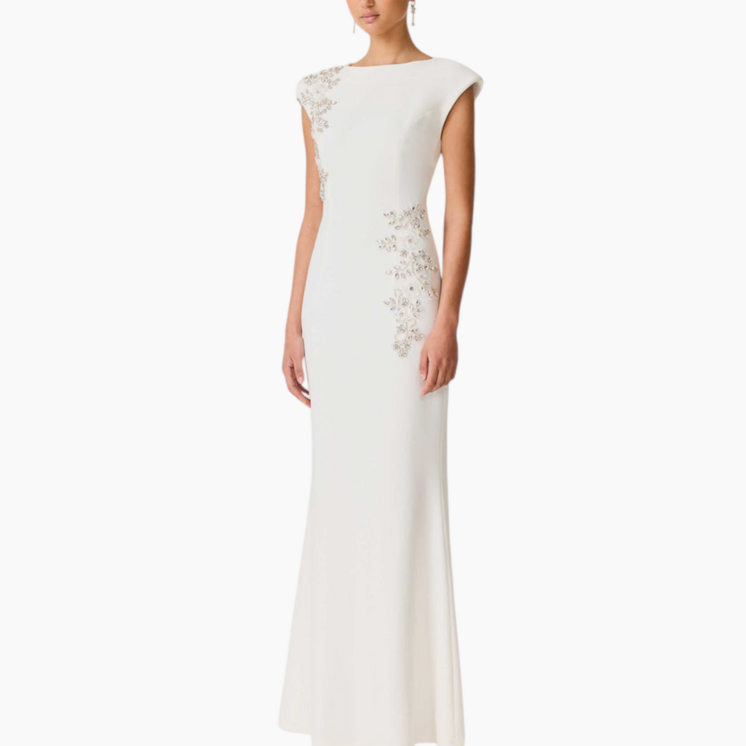 Elliatt Veda Embellished Gown in White