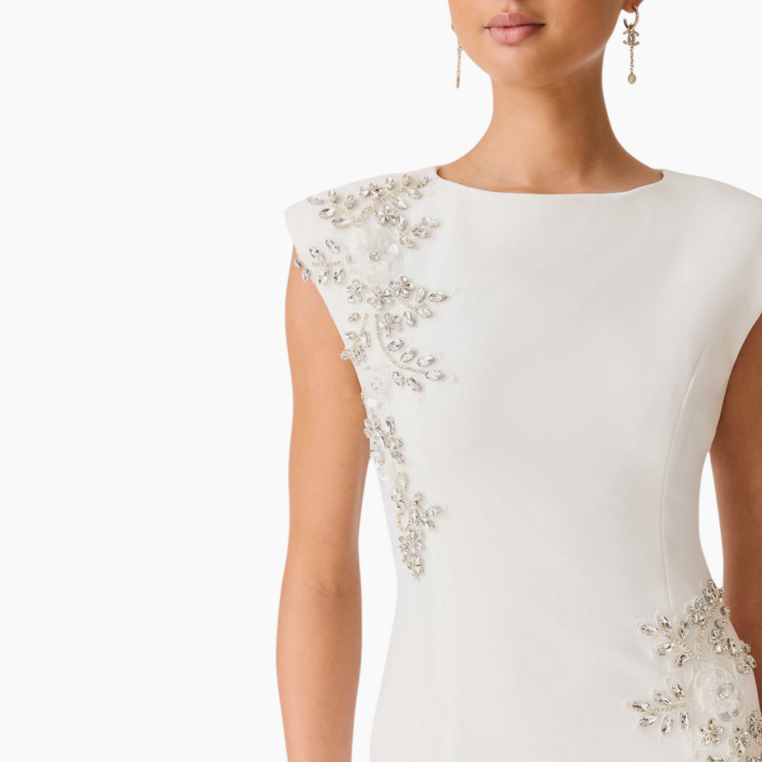 Elliatt Veda Embellished Gown in White