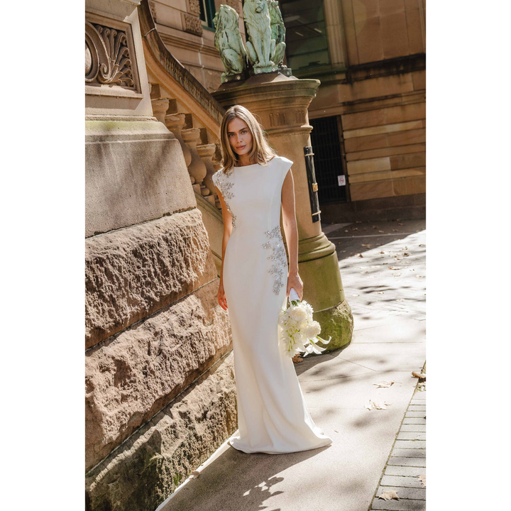 Elliatt Veda Embellished Gown in White