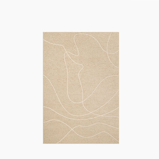 Spazio Home Textured Leaf Pattern Carpet