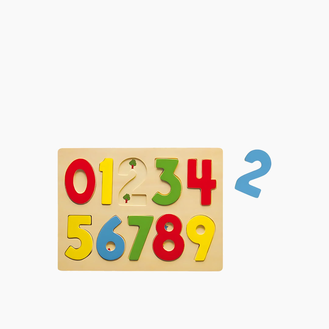 Viga 123 wooden number puzzle for sequencing and counting
