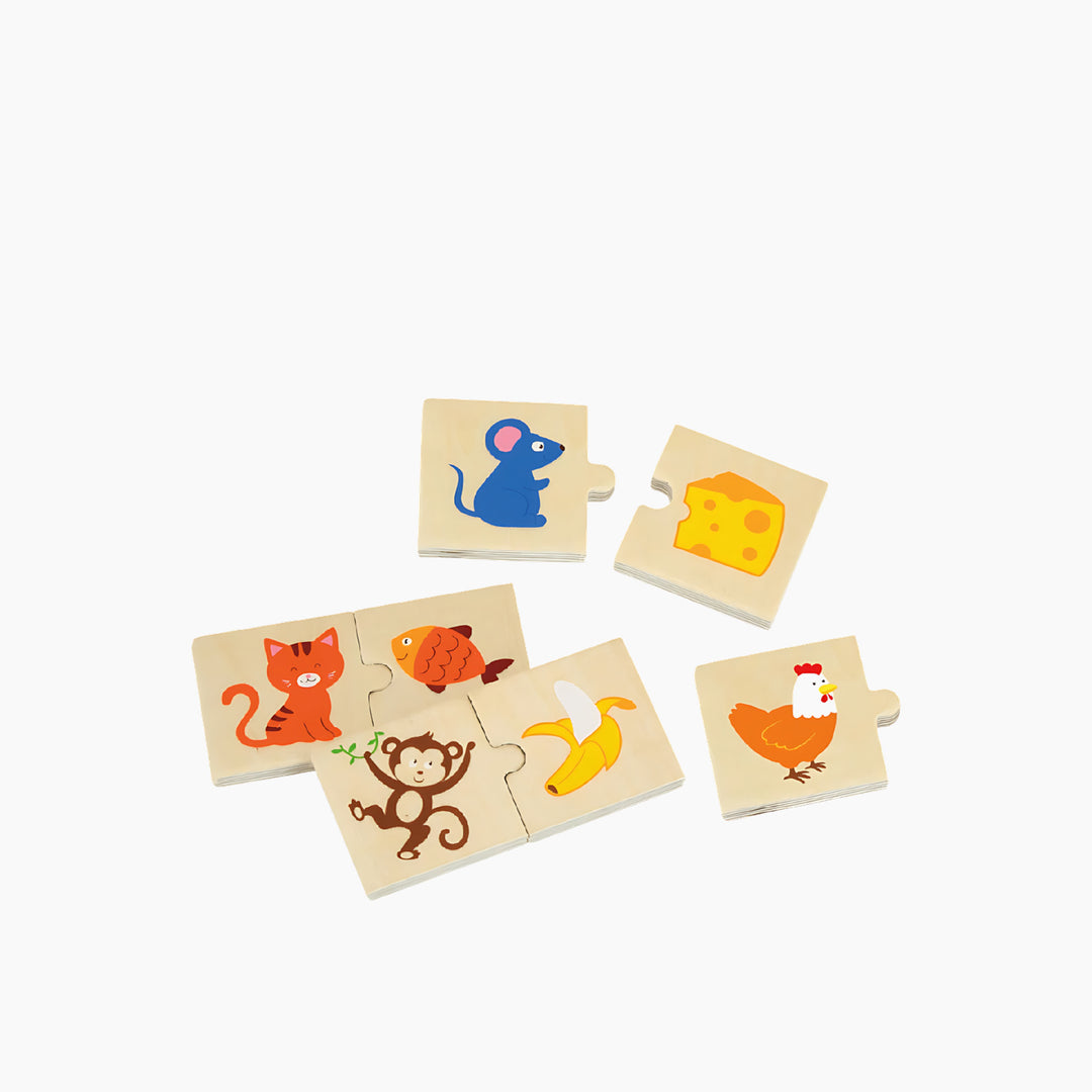 Viga Animals Feeding Puzzle Set, a toy jigsaw puzzle