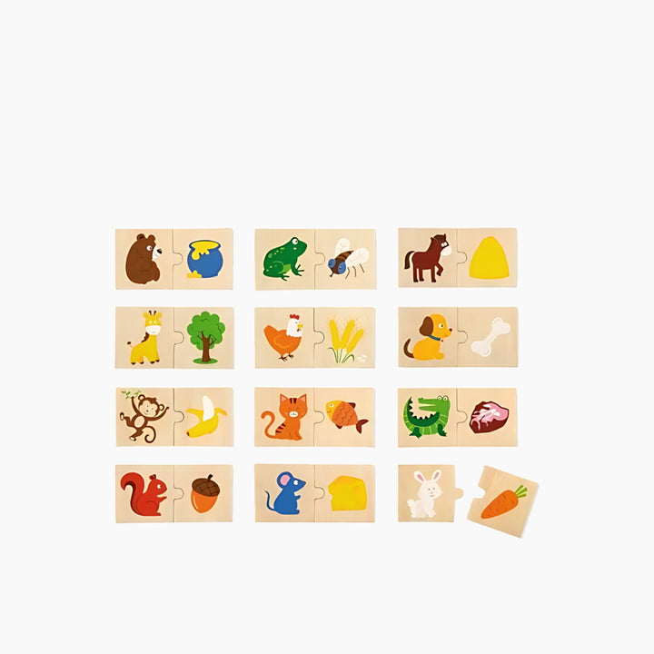 Viga Animals Feeding Puzzle Set, a toy jigsaw puzzle