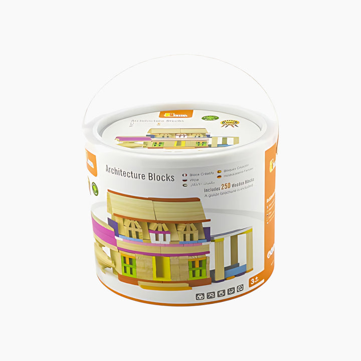Viga Architecture Block Set with 250 pieces for open-ended construction play