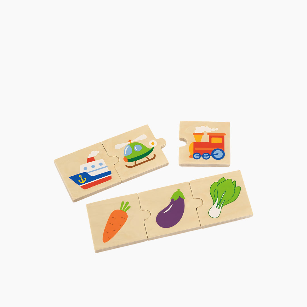 Viga wooden categorizing puzzle for sorting and matching play