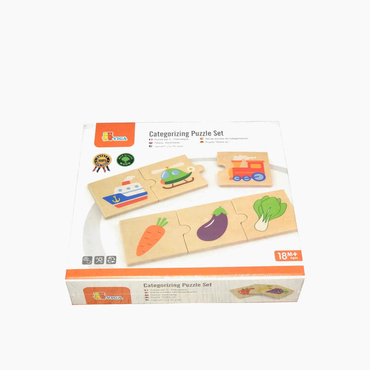 Viga wooden categorizing puzzle for sorting and matching play